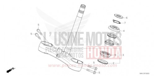 TIGE DE DIRECTION NSS750M de 2021